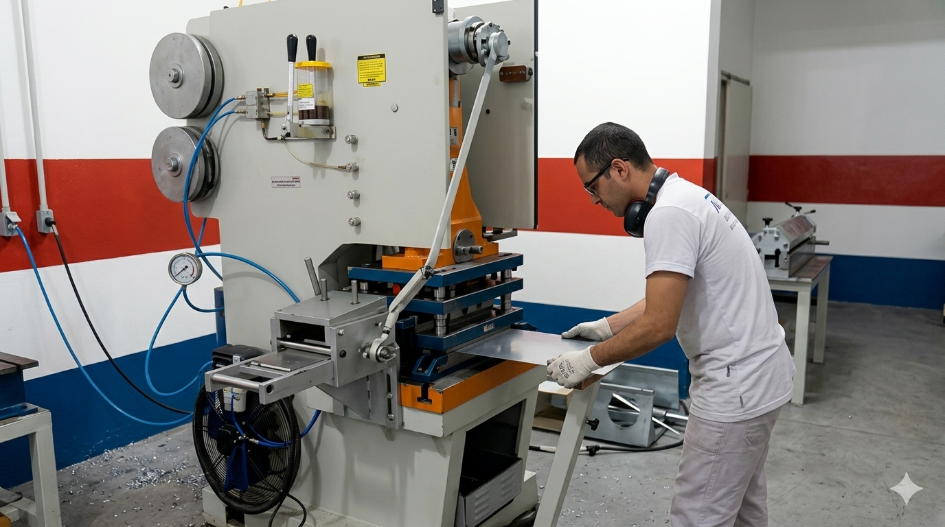 Produção de dutos na fábrica da AIR TIME ENGENHARIA